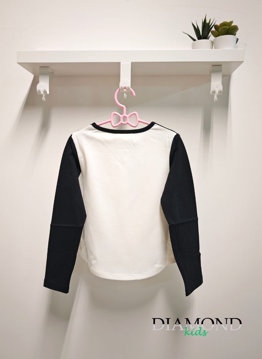 T-shirt Bambina Love bianca e nera