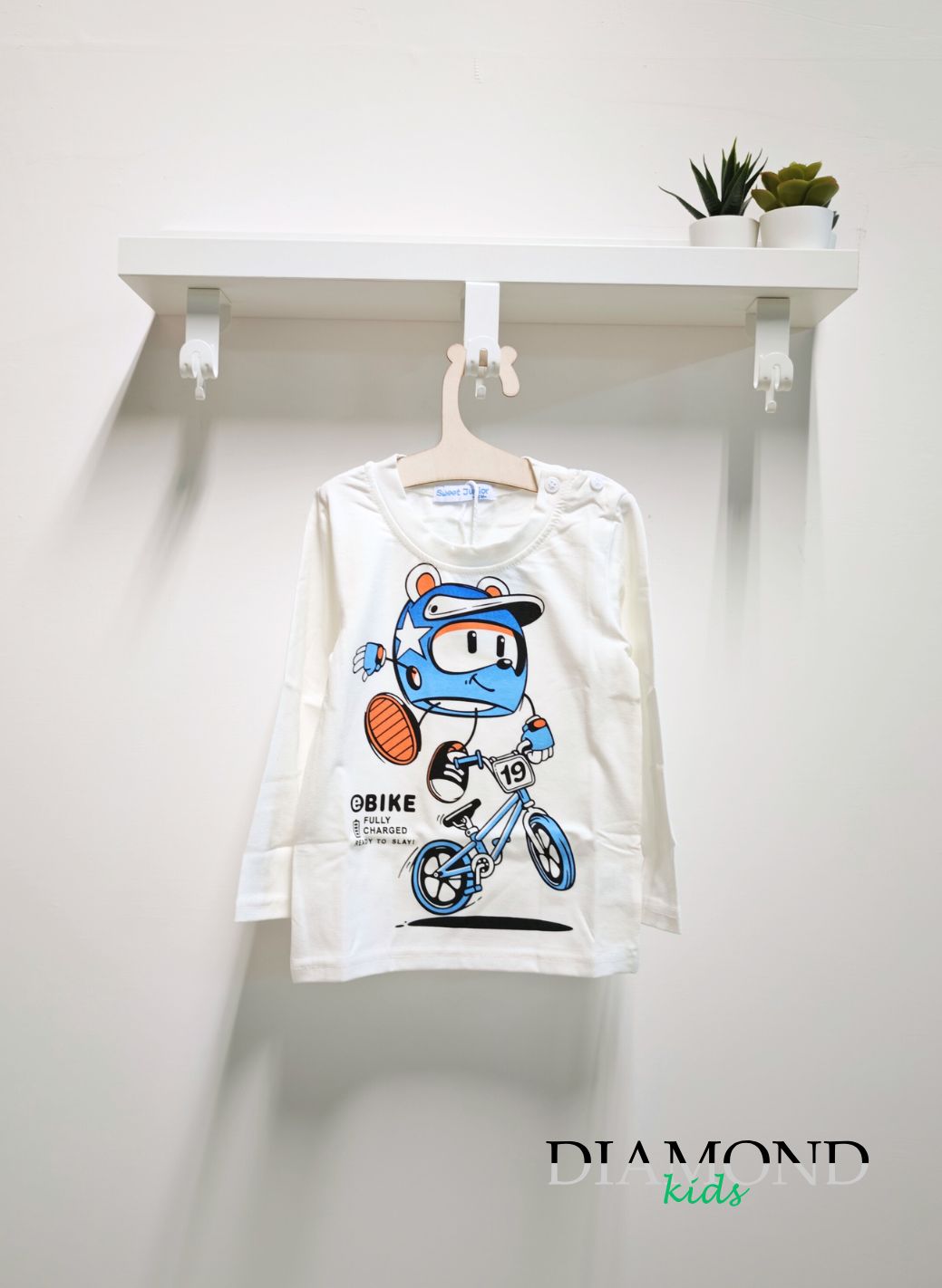 T-shirt Neonato Nineteen bianca