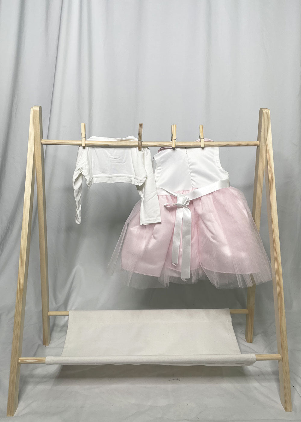 Baby Girl Princess Dress Tulle Pink White Bow