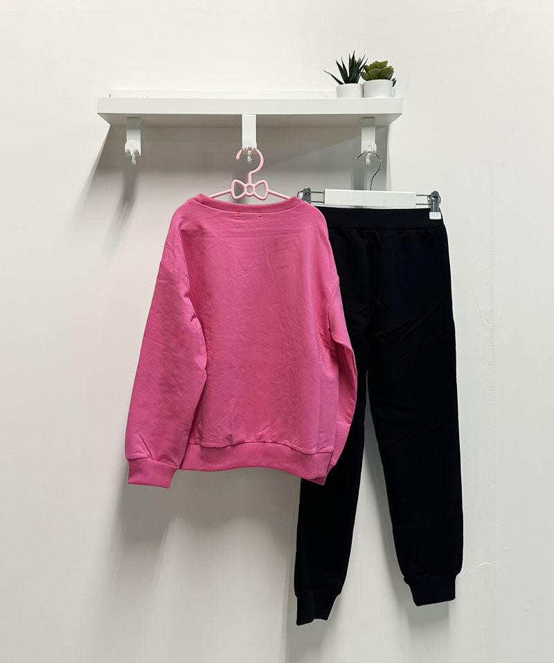 Completo Bambina Heart fucsia