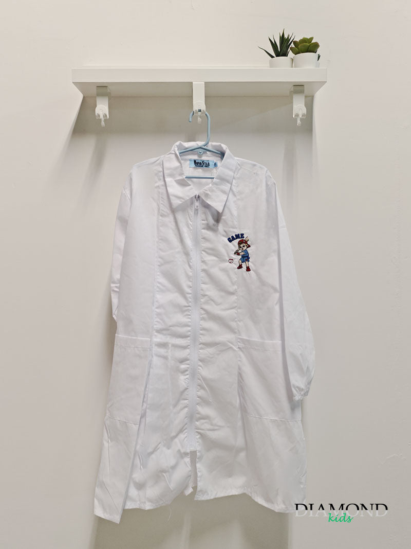 Grembiule Asilo Monostar Baseball bianco