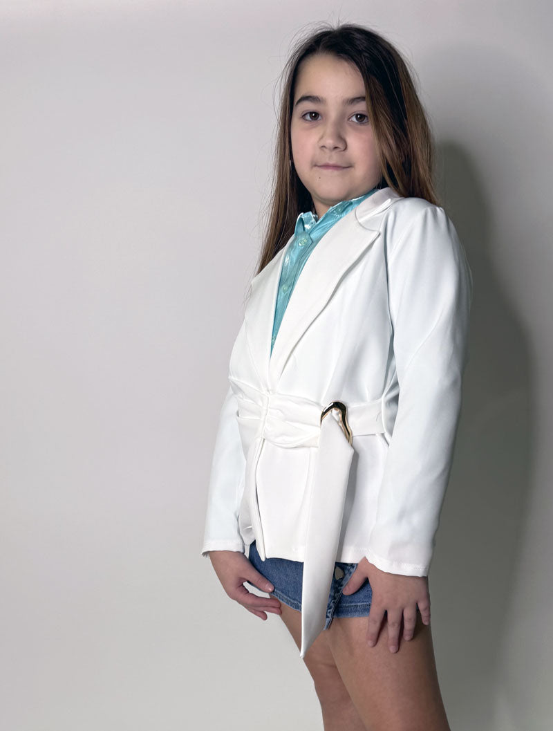 Giacca Bambina Gold bianca
