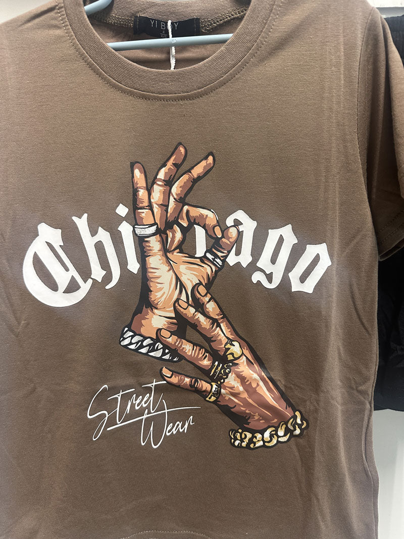 Completo Bambino Rapper Chicago marrone nero