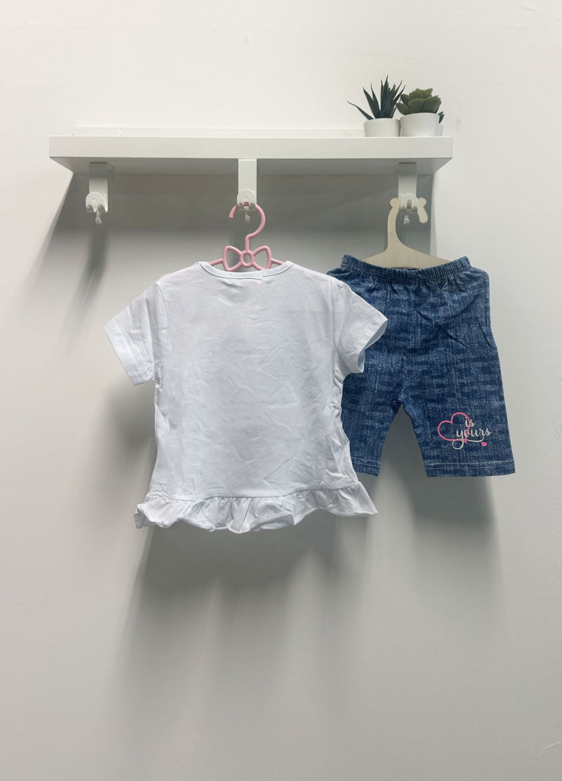 Completo Bambina Bear bianco