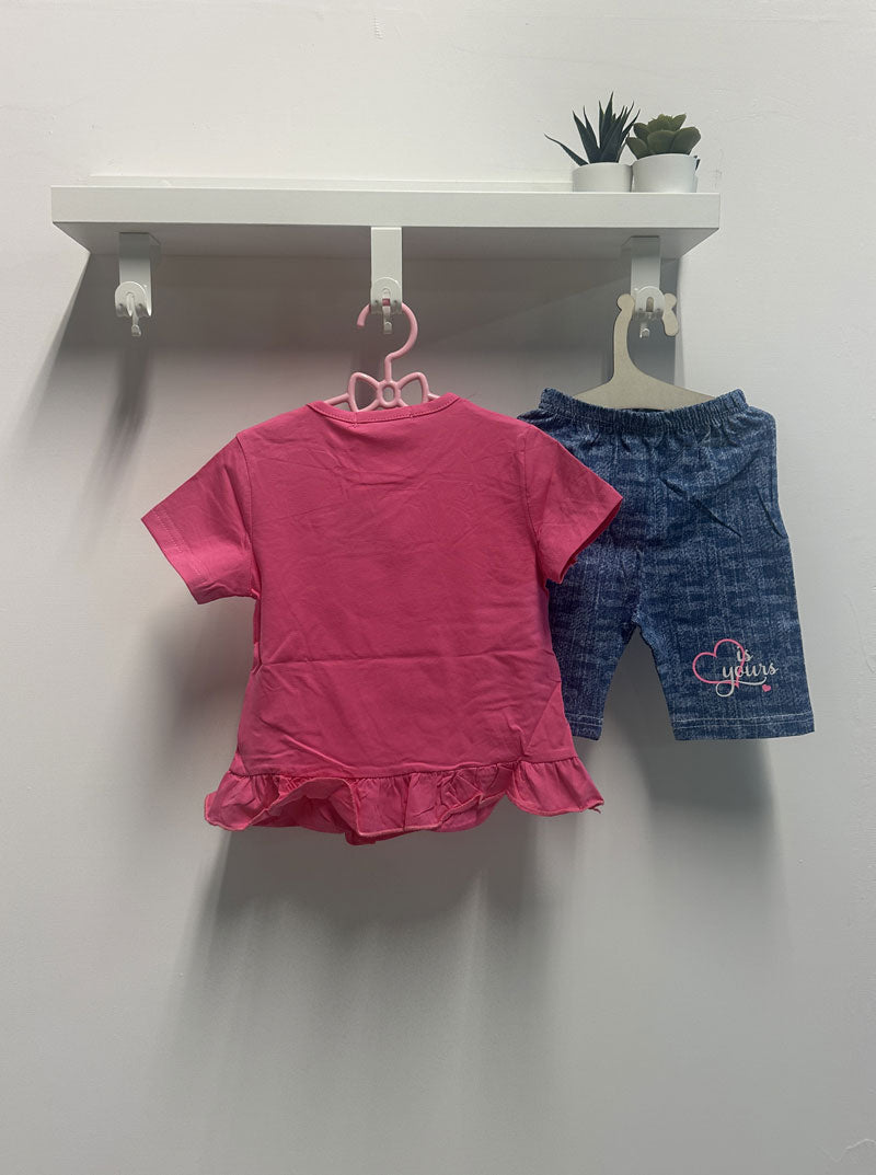 Completo Bambina Bear fucsia