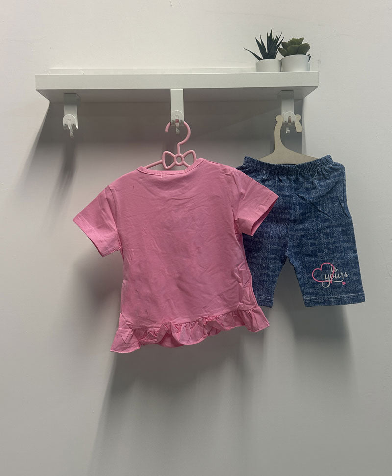 Completo Bambina Bear rosa