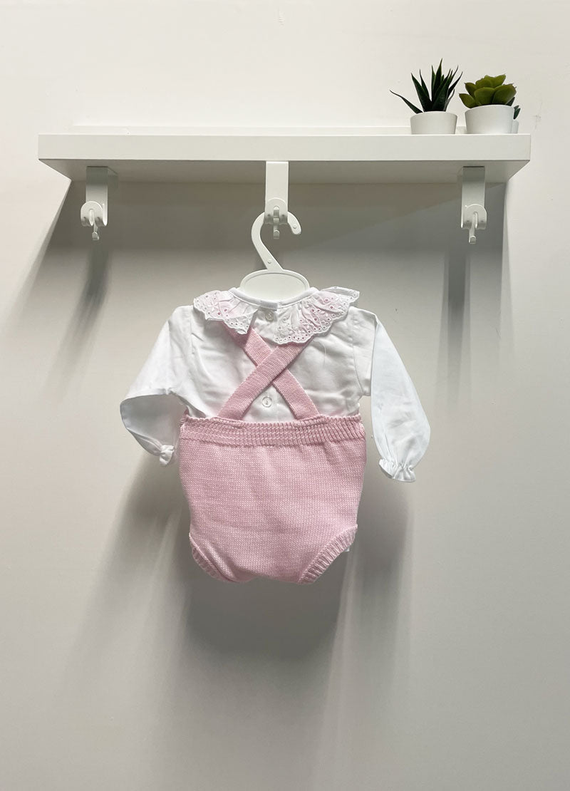 Newborn Baby Romper Set Embroidered Knitted Romper