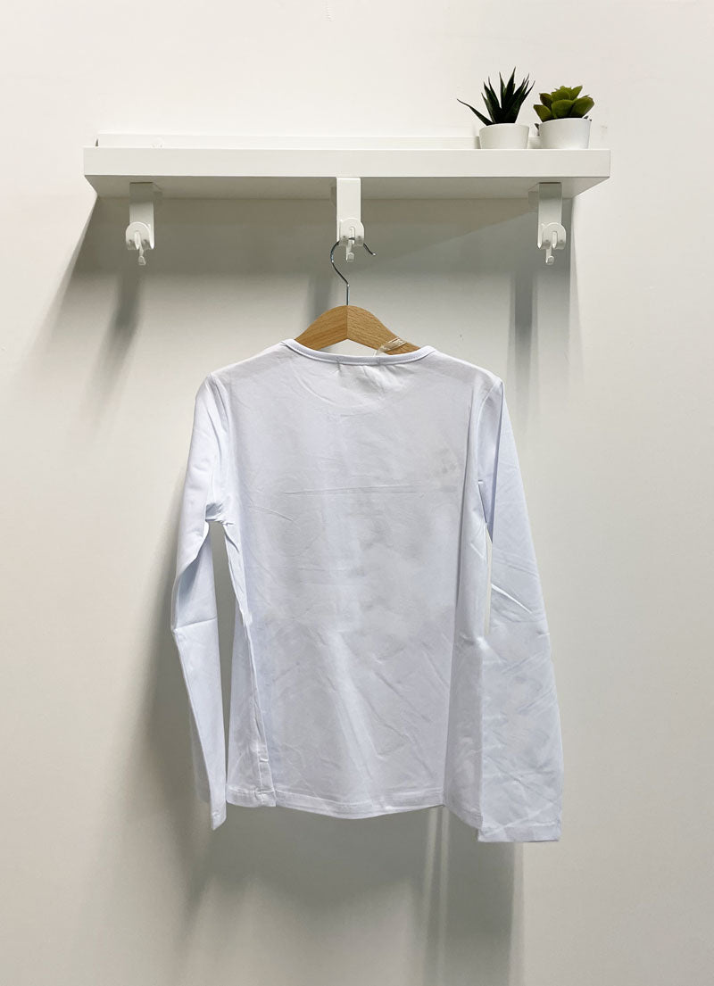 T-shirt Bambina Paris bianca