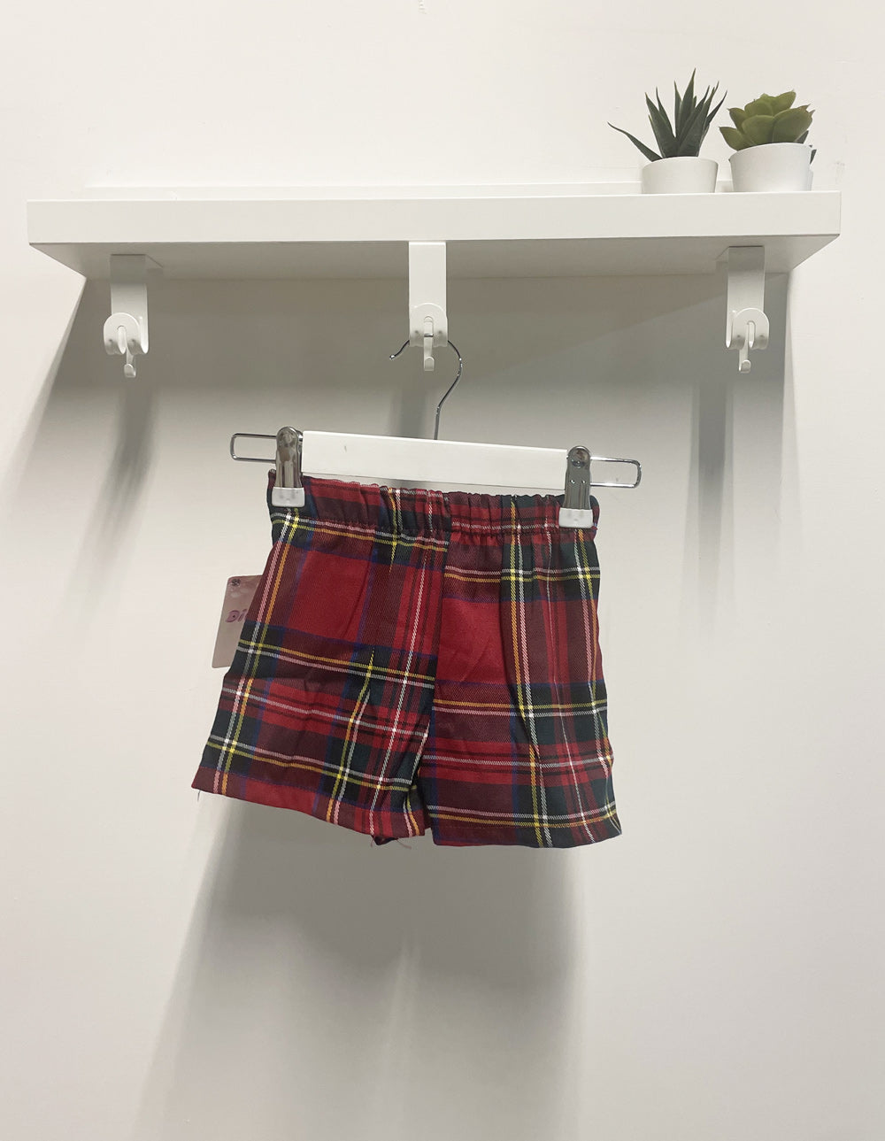 Skorts Neonata Scozzese rosso
