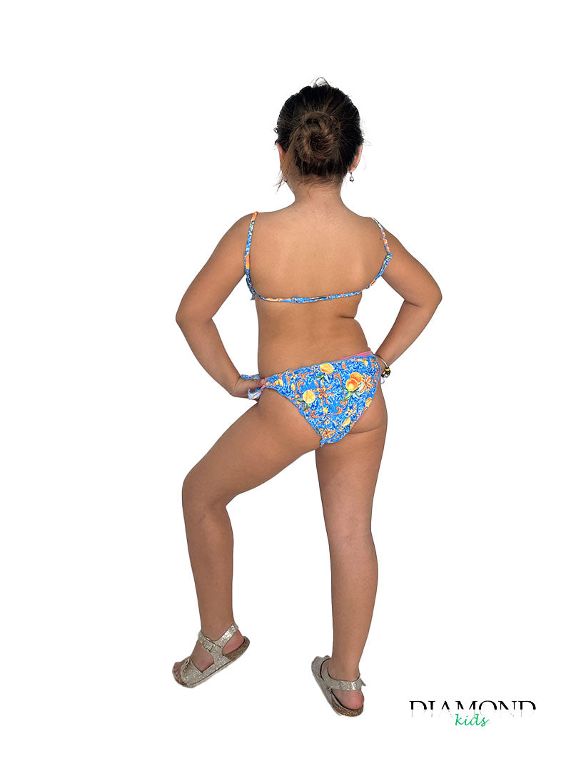 Costume Bambina Amalfi blu