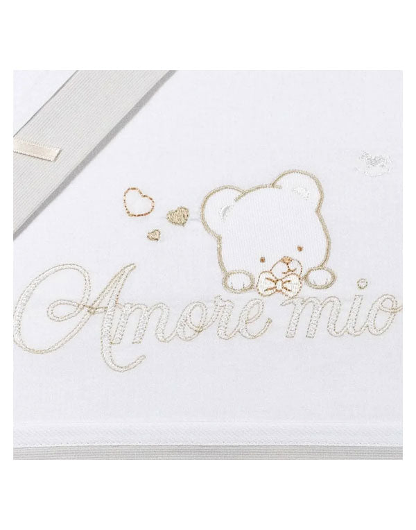 Set lenzuola culla Mio piccolo Amore mio beige