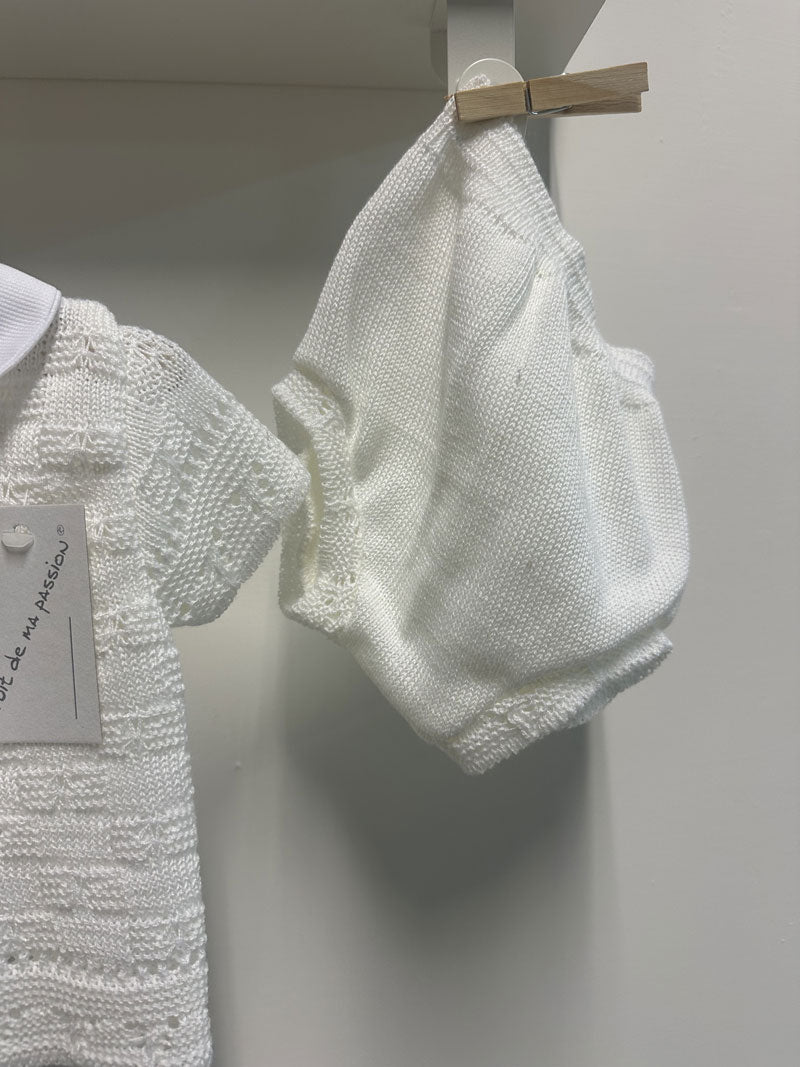 Completo Neonata Filo fiocco bianco grande