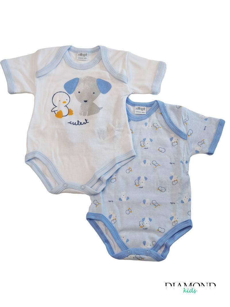 Body Neonato Elefantino azzurri