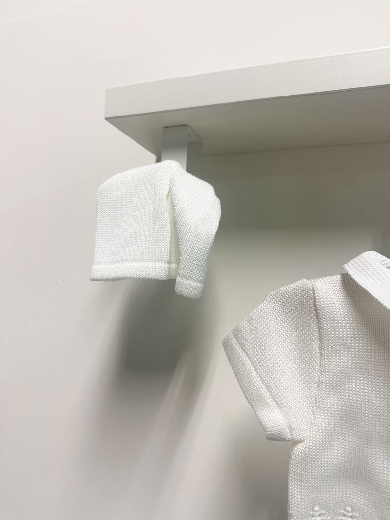 Completo Neonato Filo Bottoncini bianco