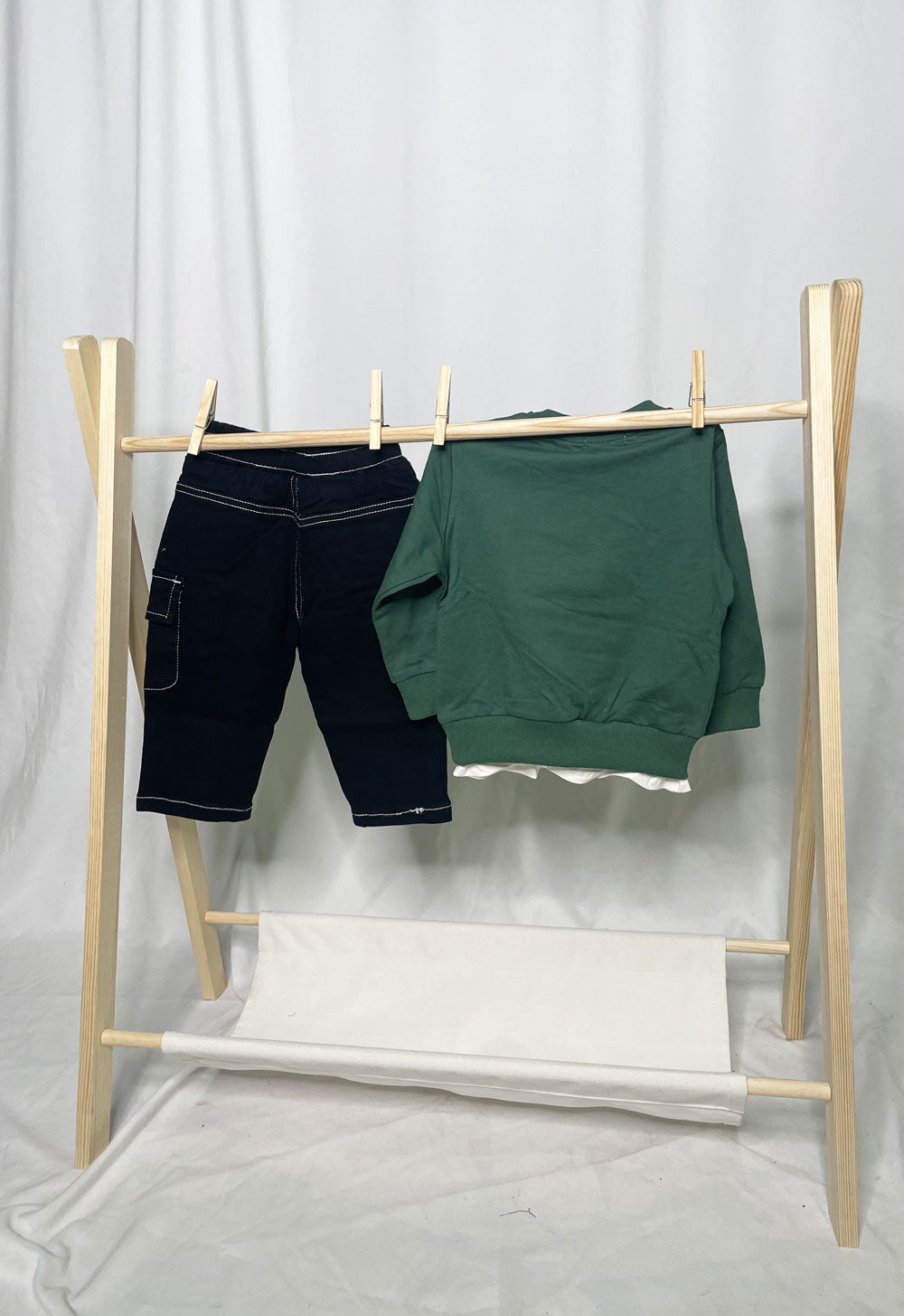 Completo Neonato Cool Dude dog cargo nero felpa verde