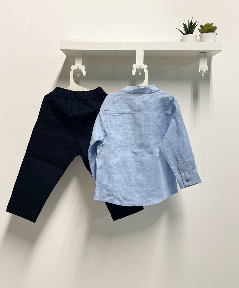Completo Neonato Coreano azzurro blu