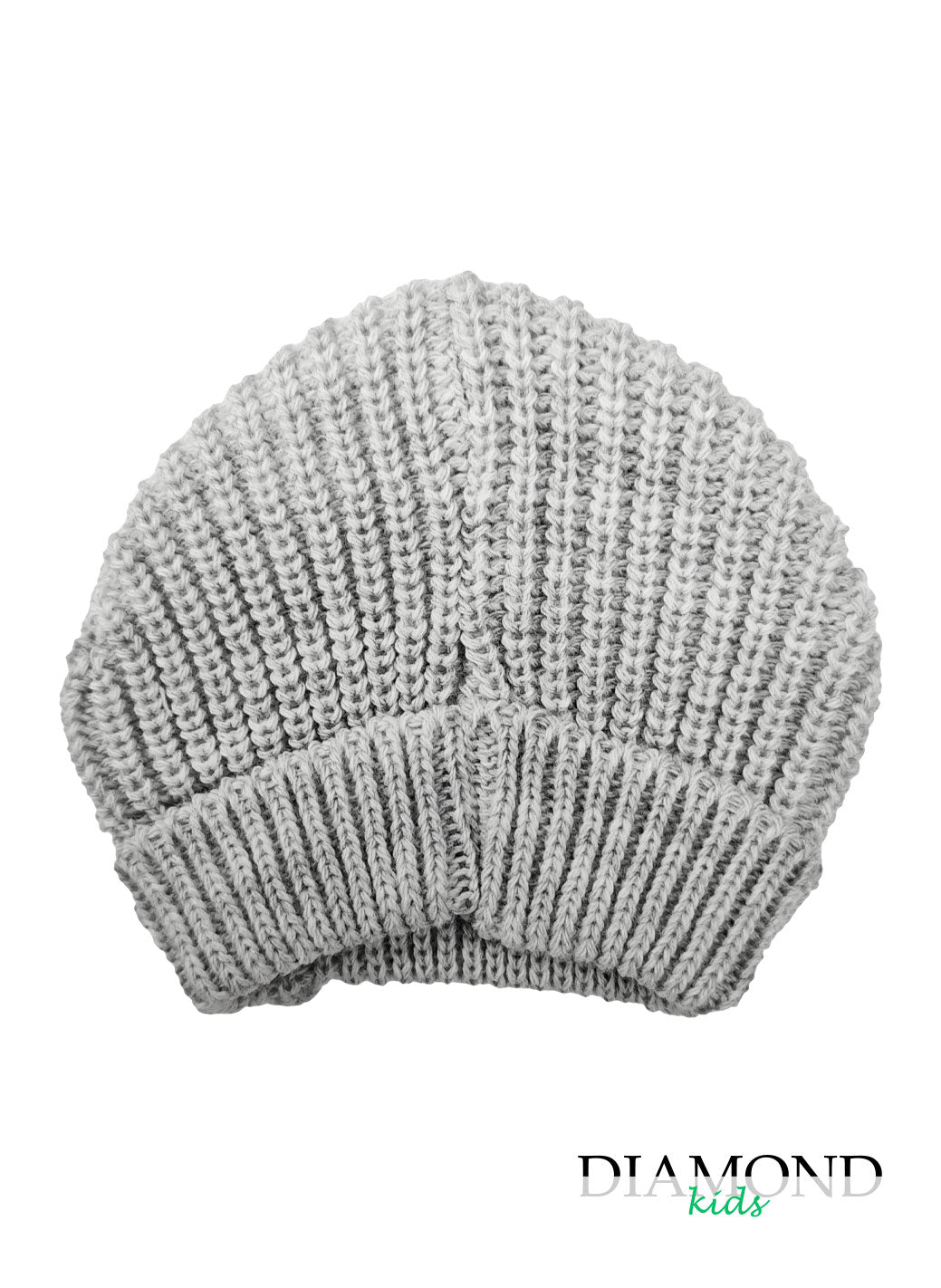 Cappellino Neonata fiocco fiori grigio