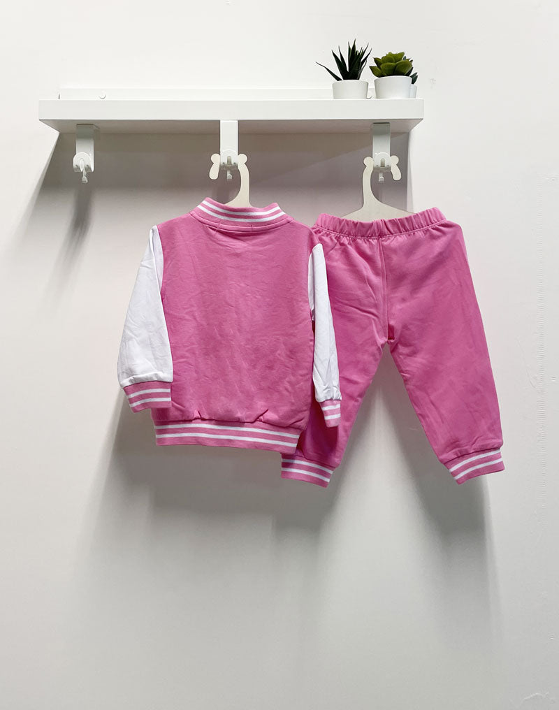 Completo Neonata College A fucsia