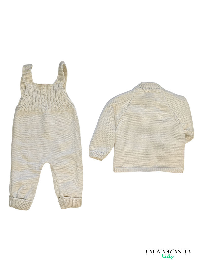 Completo Neonato MyBabyChic Cardigan beige