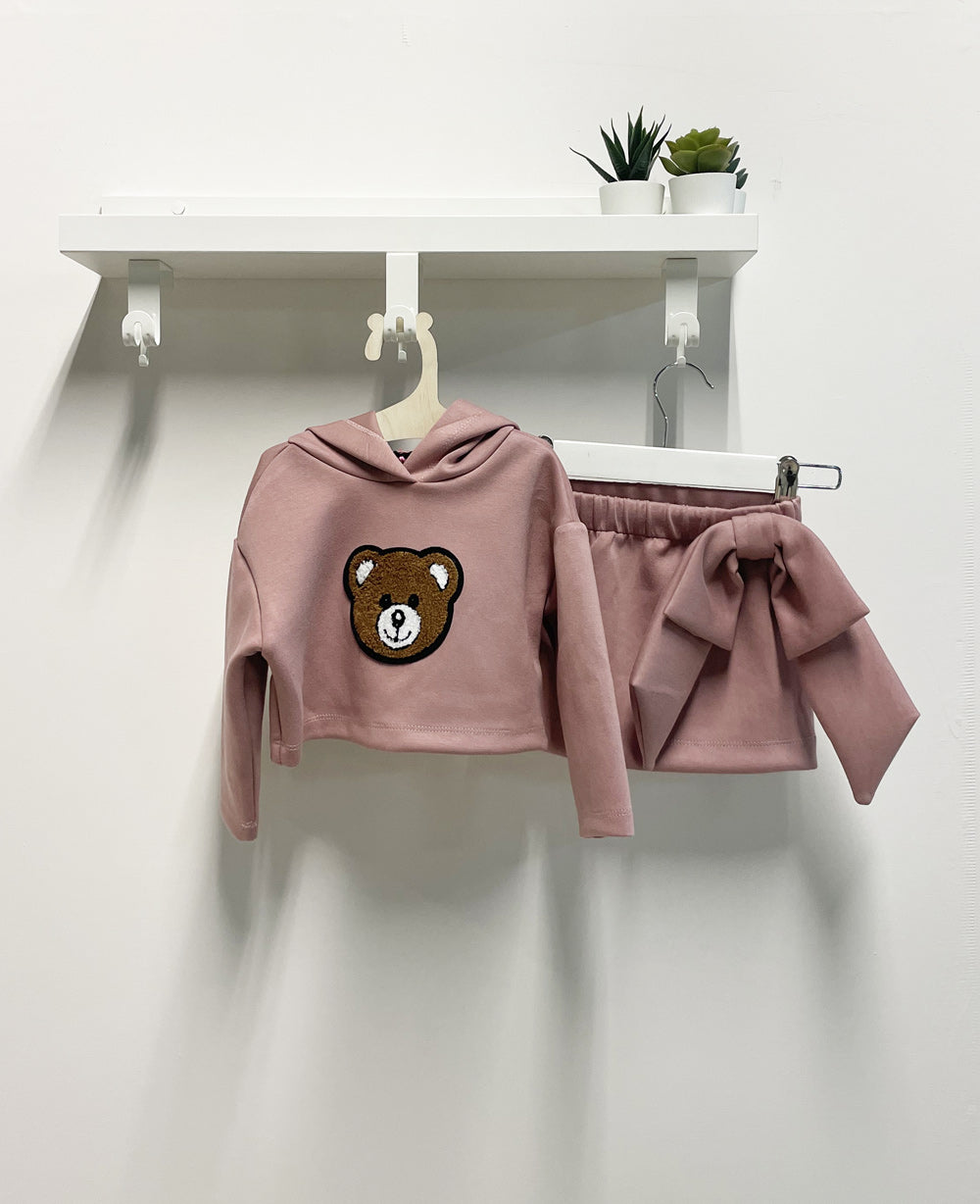 Pink Teddy Bear Baby Girl Outfit