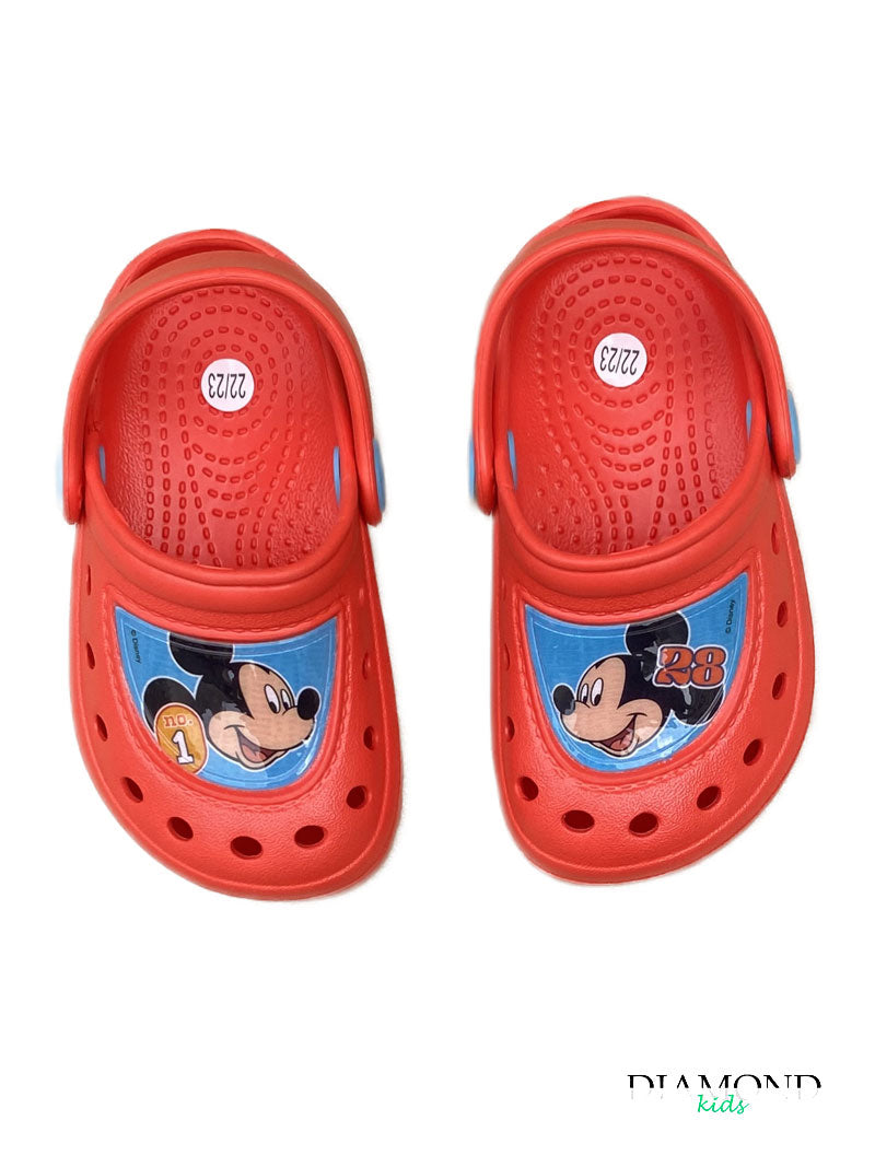 Ciabatta Bambino Mickey mouse rossa