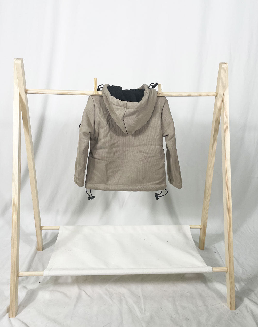 Beige fleece baby jacket sweatshirt