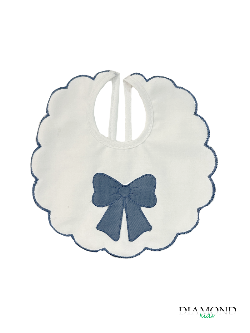 Bavetta Neonato Fiocco blu