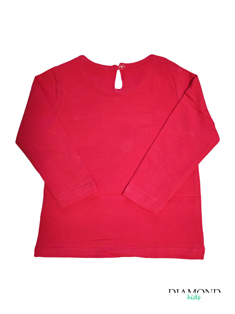 T-shirt Neonata bear fiocchi fucsia