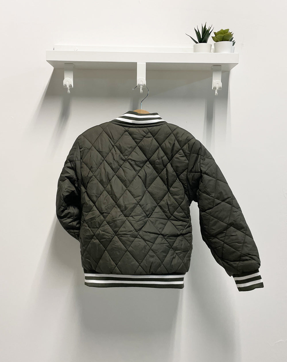 Green Quilted Los Angeles Kids Jacket