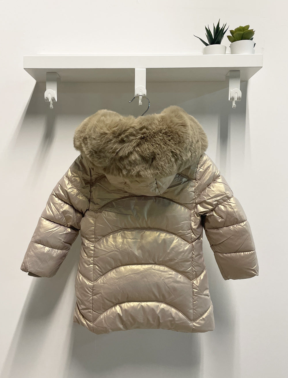 Newborn Champagne Ponpon Jacket