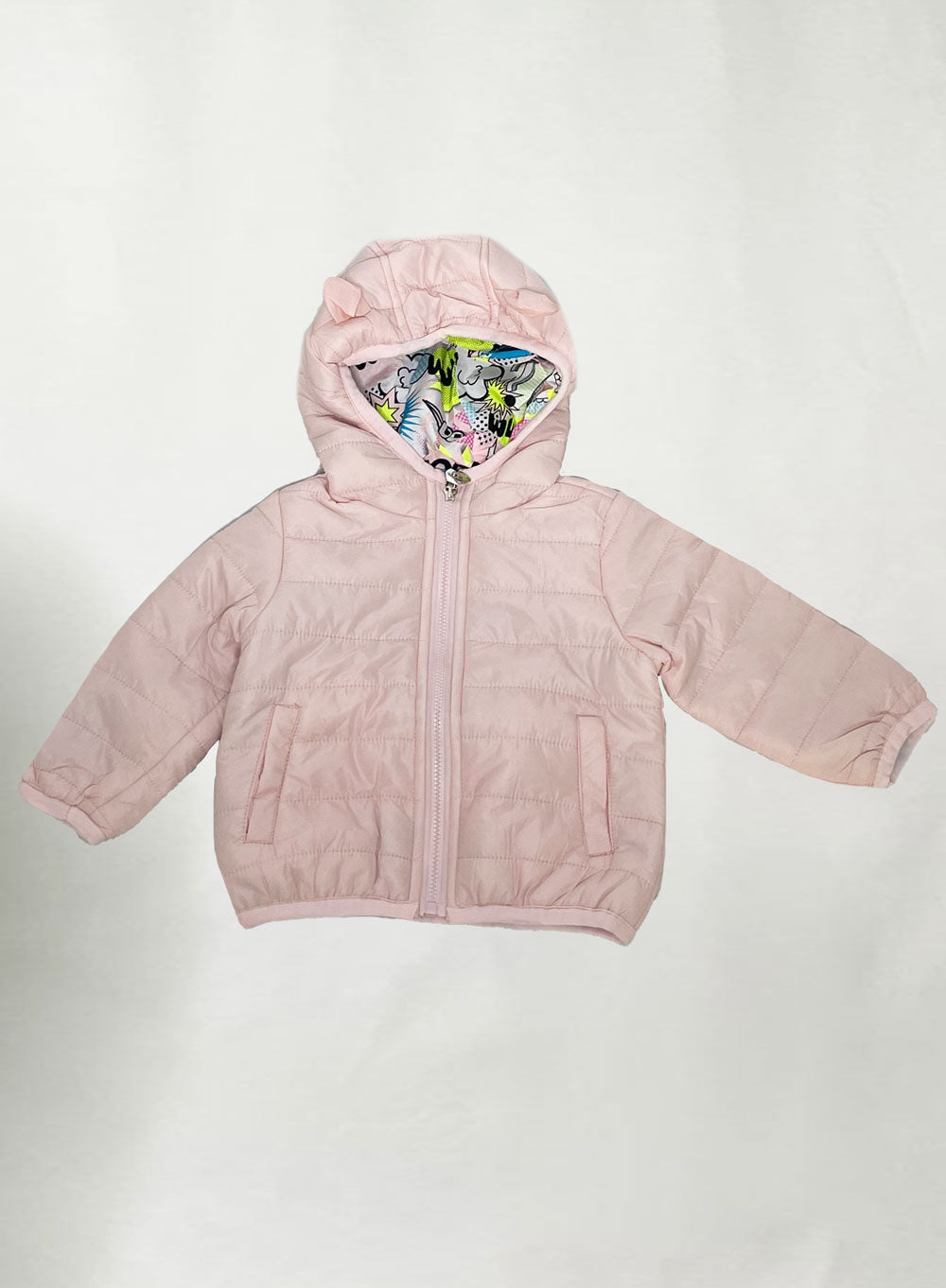 Giubbino baby Double Pop con cappuccio multicolor reverse