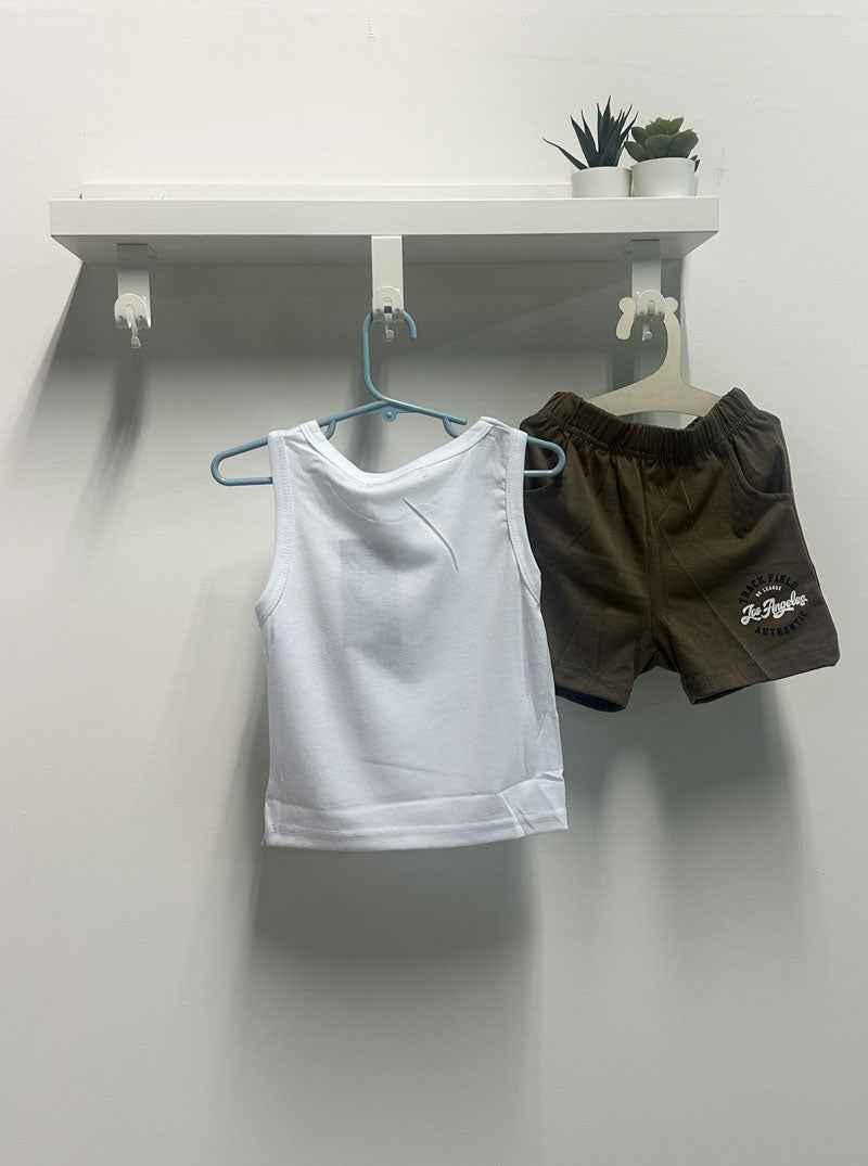 Completo Bambino Los Angeles canotte bianco