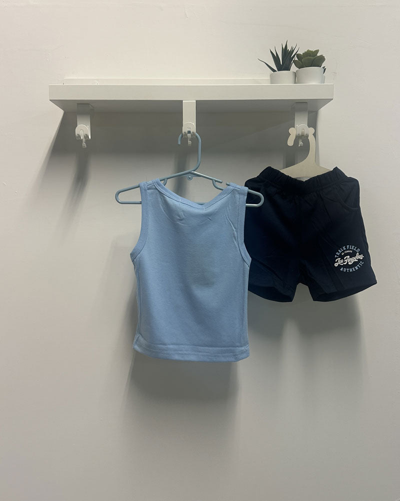 Completo Bambino Los Angeles canotte blu
