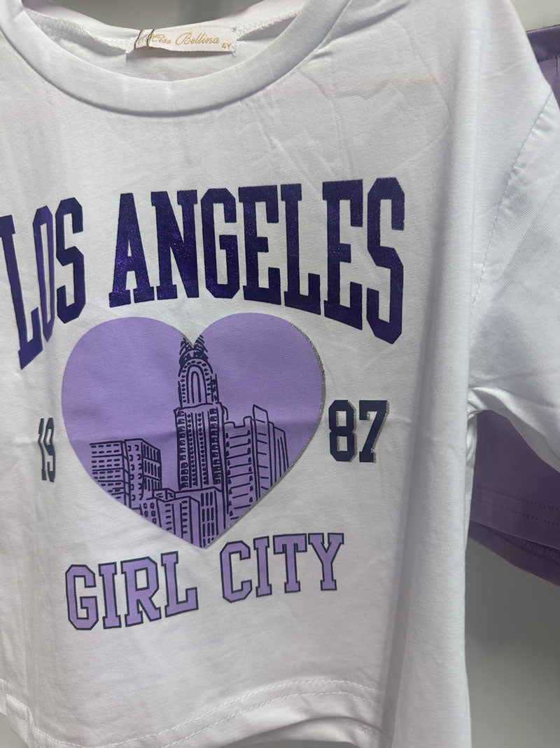 Completo Bambina Los Angeles lilla