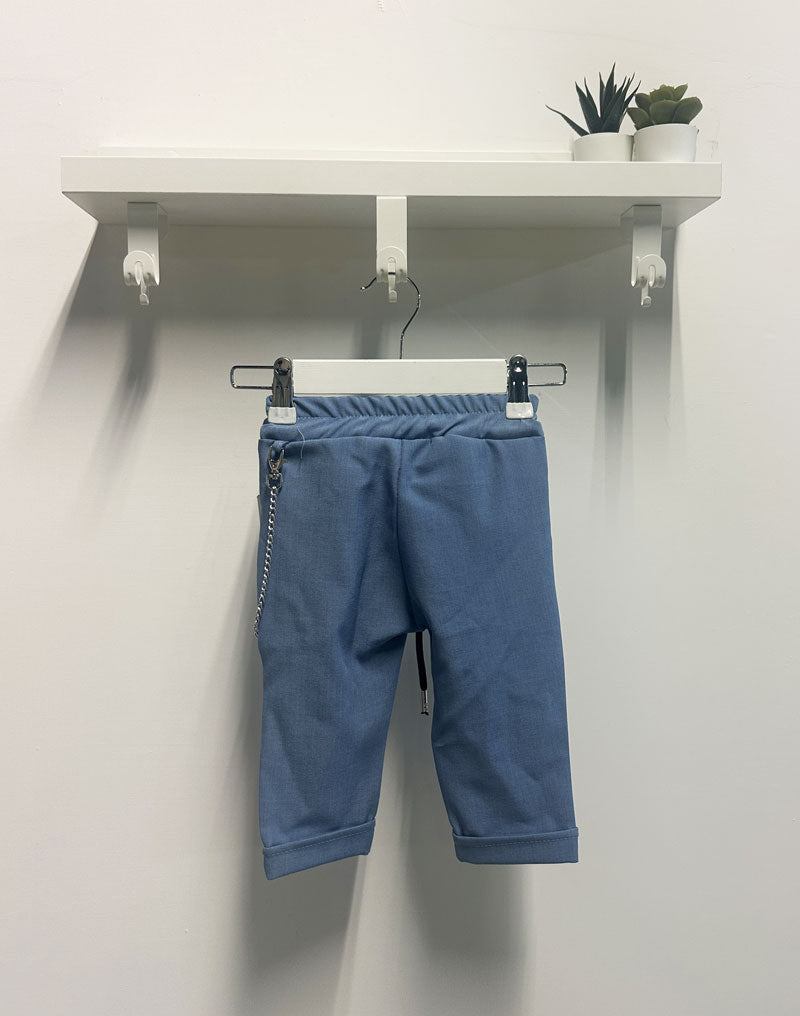 Pantalone Neonato Classic azzurro