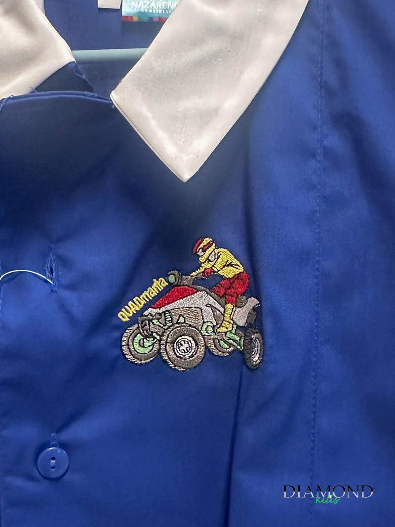 Grembiule Elementare Nazareno Gabrielli Quad blu