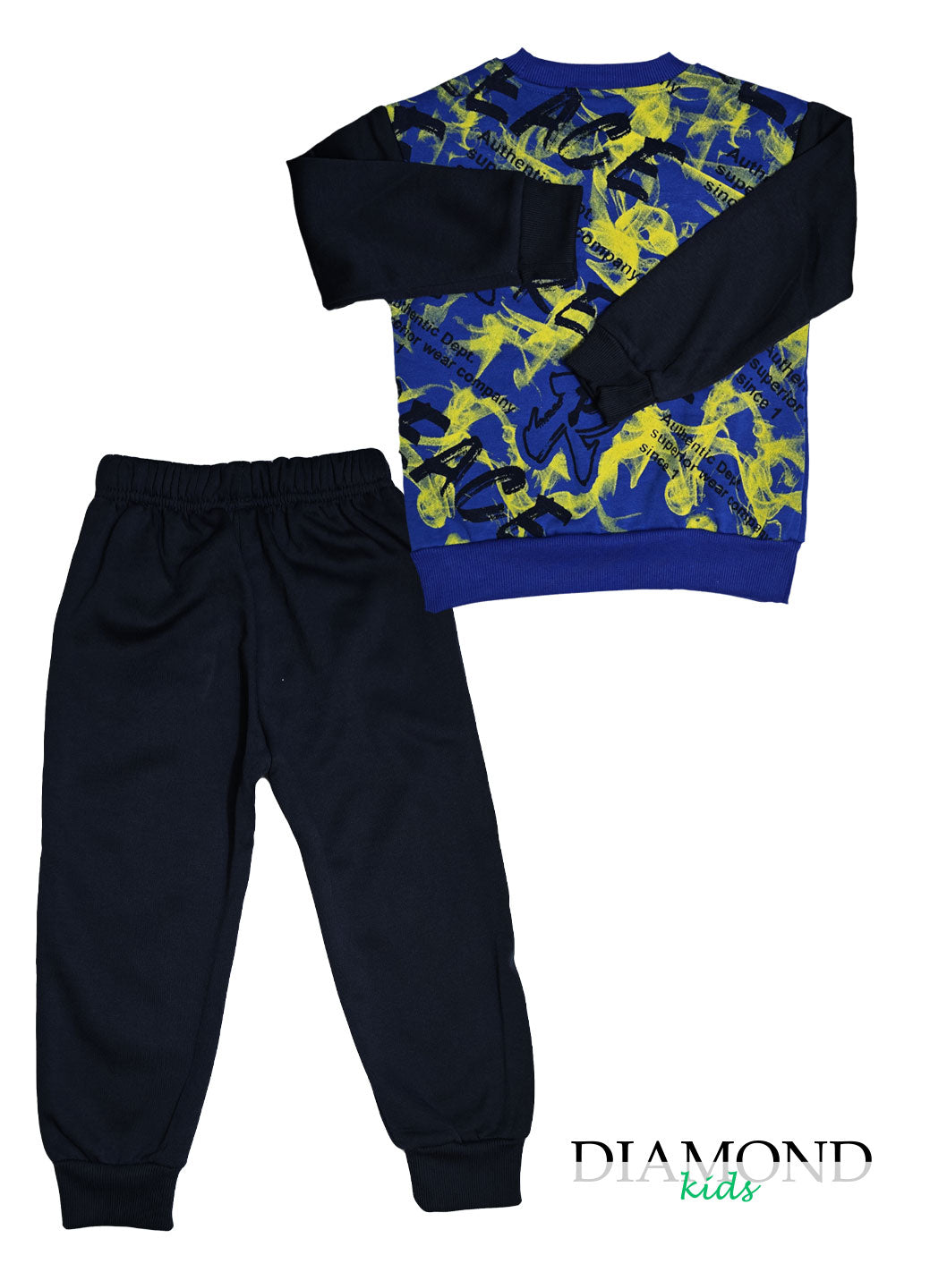Completo Bambino Graffiti blu