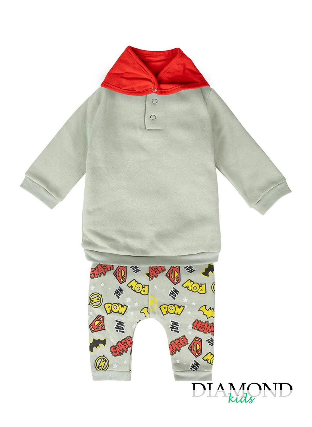 Completo Neonato Superman grigio