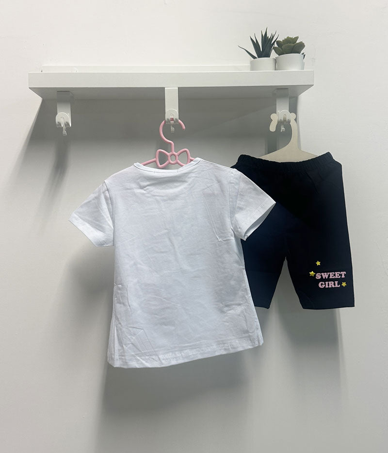 Completo Bambina Sweet Unicorn bianco