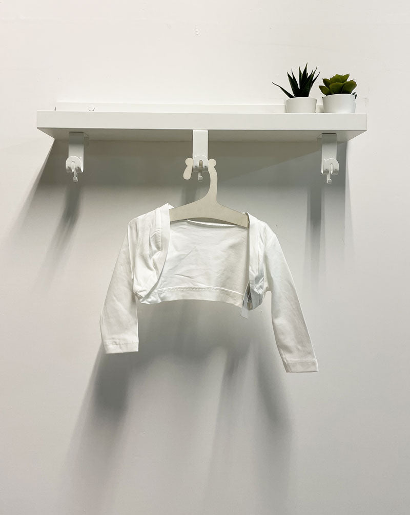 Abito neonato tulle fiocco coprispalle grigio cielo