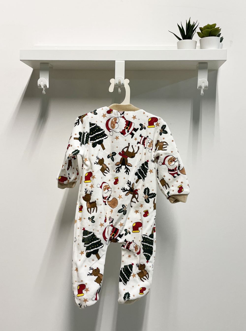 Tutina Neonato Noel bianca e beige