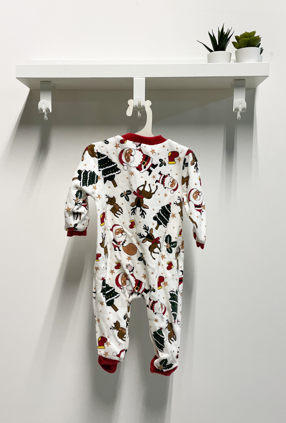 Tutina Neonato Noel bianca e rossa