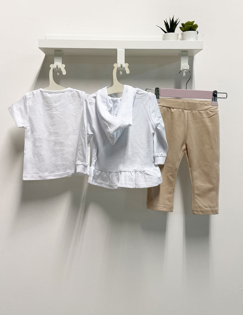 Completo Neonata Unicorno beige tre pezzi lo