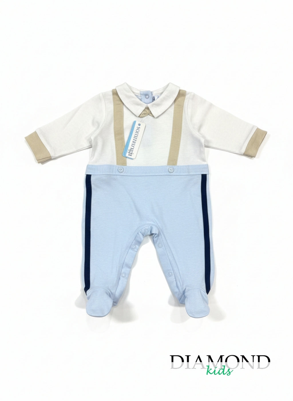 Tutina Neonato Sommaruga Papillon bianco celeste