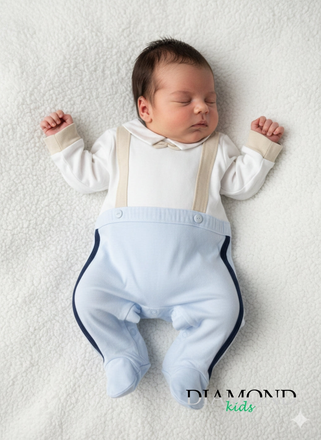 Tutina Neonato Sommaruga Papillon bianco celeste