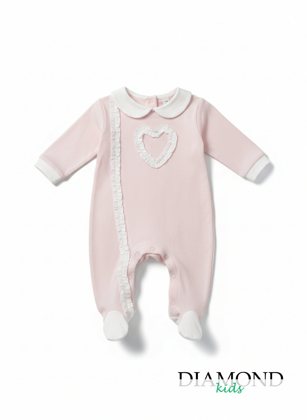 Tutina Neonata Sommaruga Cuore rosa bianca