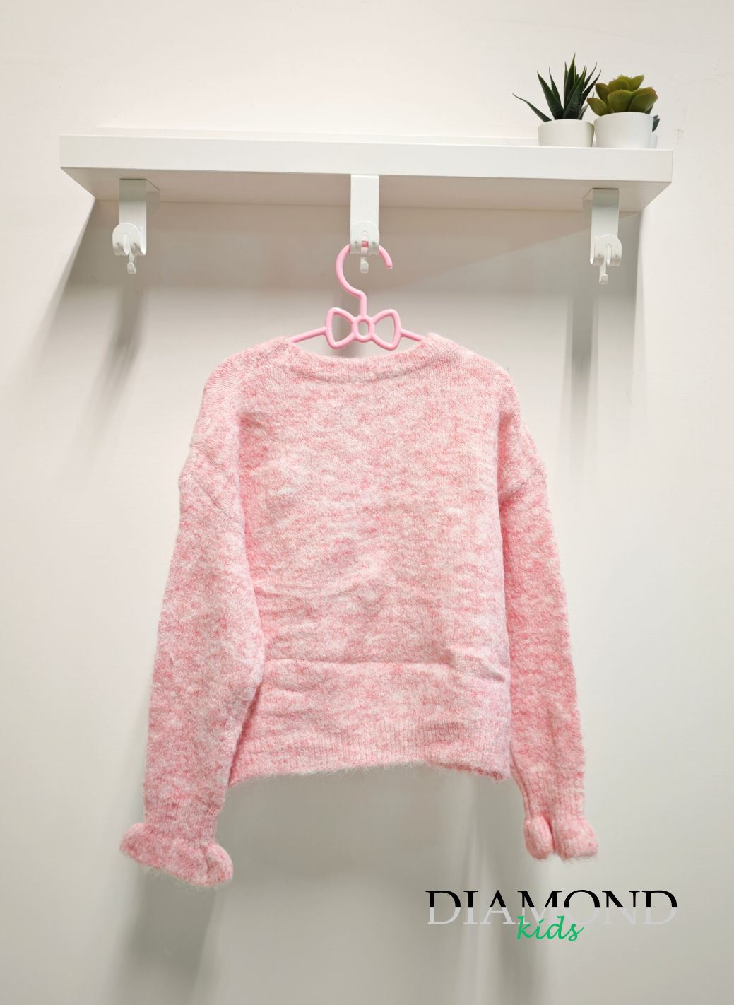 Maglioncino Bambina rosa ponpon softly