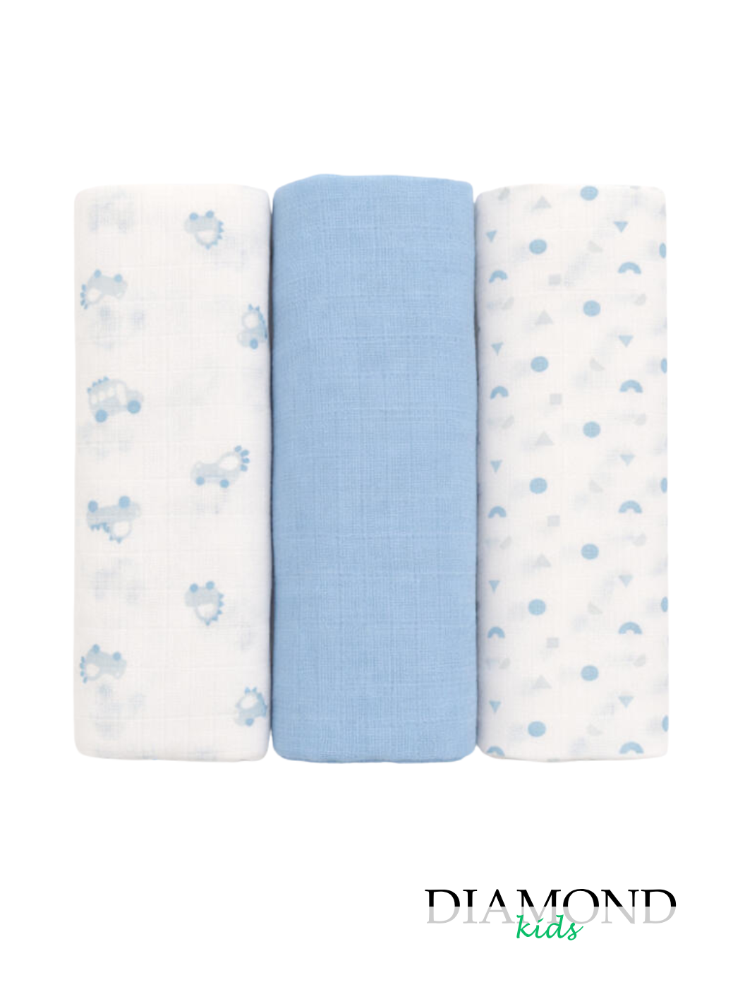 Set Mussole Neonato Ellepi celeste