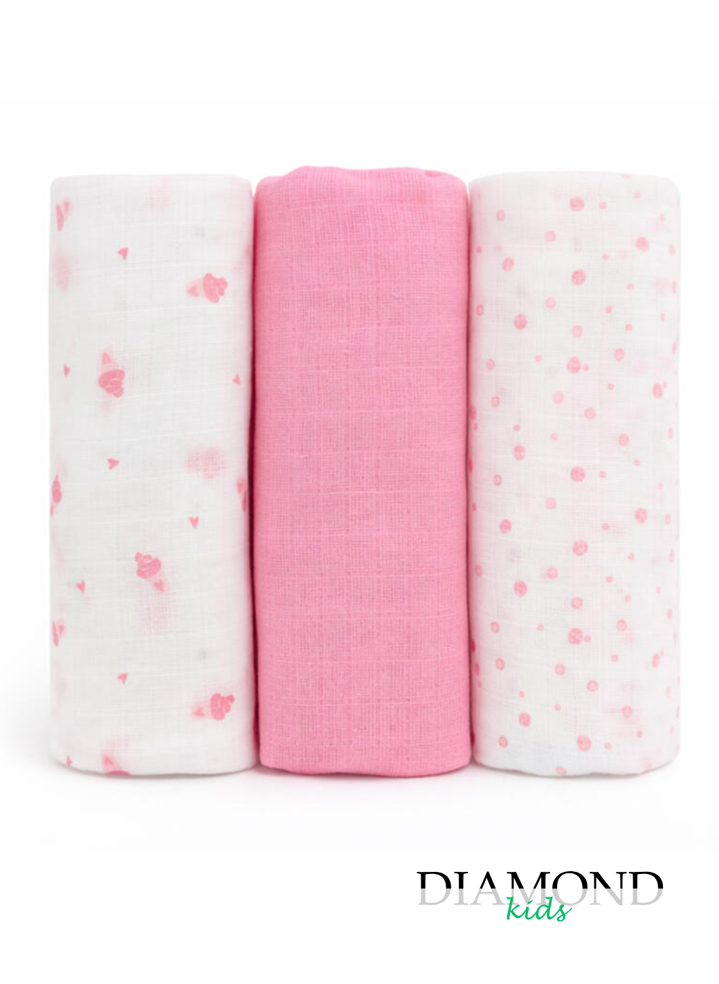 Set Mussole Neonato Ellepi rosa