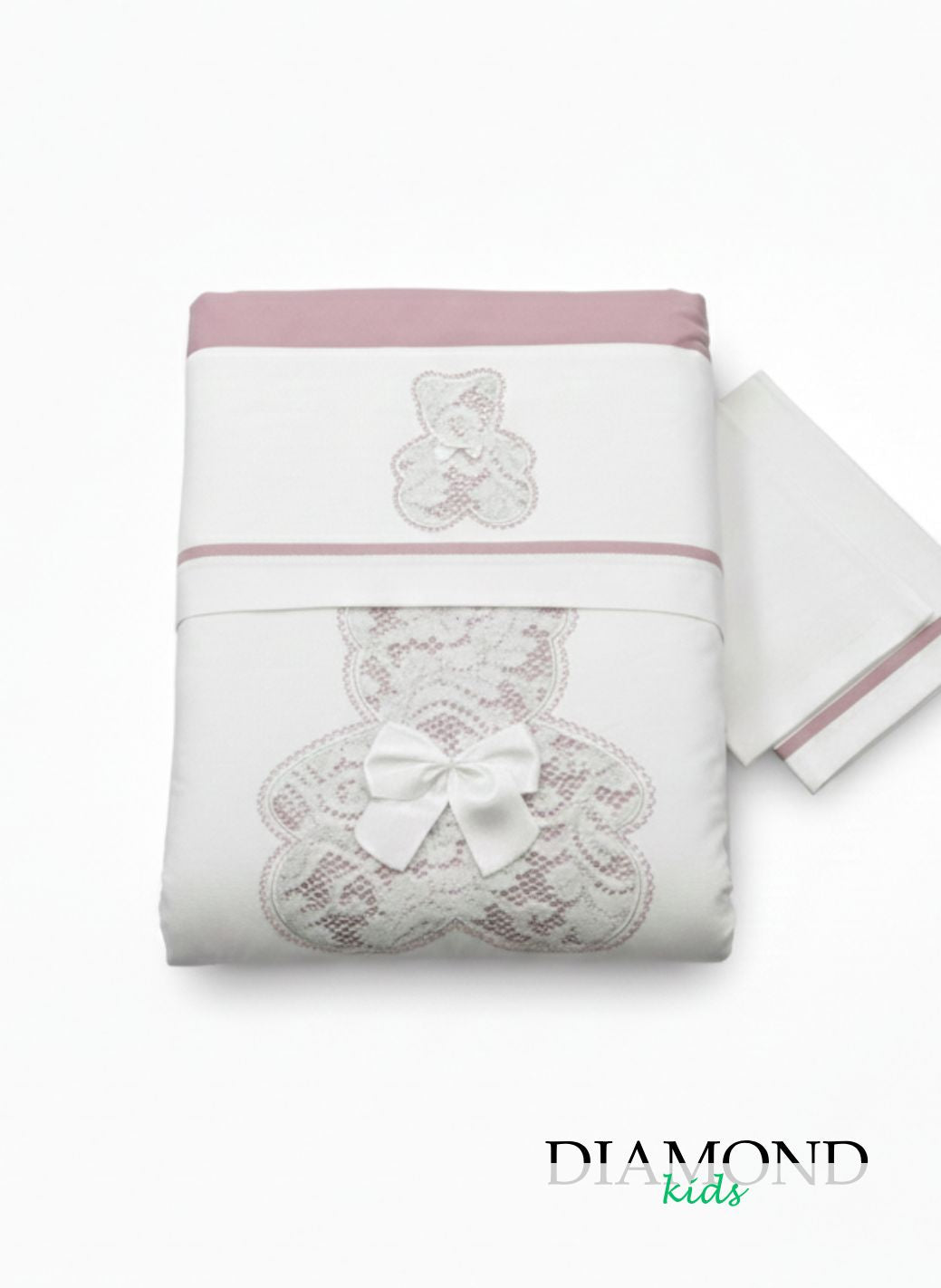 Set Navicella Neonato Ornella Orso pizzo cipolla